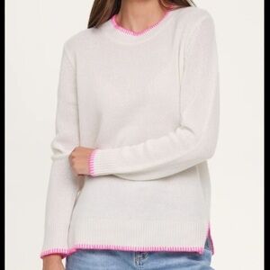 Filoro Crew Neck Sweater Cashmere Cream Pink Small O